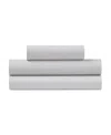Ella Jayne Percale Cool And Crisp 300 Thread Count 100% Cotton 3-pc. Sheet Set, Twin In Light Gray