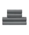 Ella Jayne Percale Cool And Crisp 300 Thread Count 100% Cotton 4-pc. Sheet Set, California King In Charcoal
