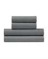 Ella Jayne Percale Cool And Crisp 300 Thread Count 100% Cotton 4-pc. Sheet Set, Queen In Charcoal