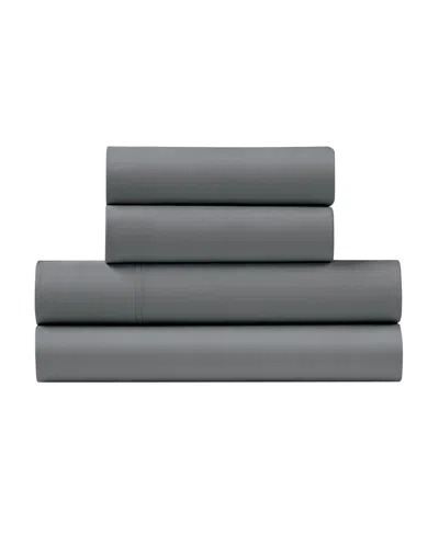 ELLA JAYNE PERCALE COOL AND CRISP 300 THREAD COUNT 100% COTTON 4-PC. SHEET SET, FULL