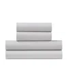 Ella Jayne Percale Cool And Crisp 300 Thread Count 100% Cotton 4-pc. Sheet Set, Full In Light Gray