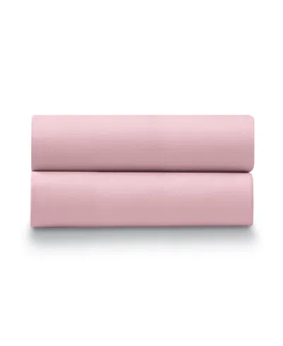 Ella Jayne Percale Cool And Crisp 300 Thread Count 100% Cotton Pillowcase Pair, King In Blush