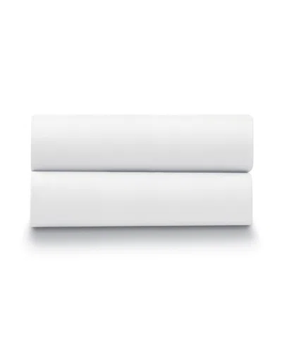 Ella Jayne Percale Cool And Crisp 300 Thread Count 100% Cotton Pillowcase Pair, King In White