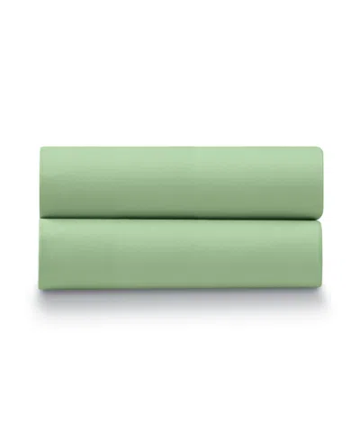 Ella Jayne Percale Cool And Crisp 500 Thread Count 100% Cotton Pillowcase Set, King In Olive