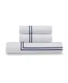 Ella Jayne Percale Satin Stitched 3-pc. Duvet Cover Set, Twin/twin Xl In Navy