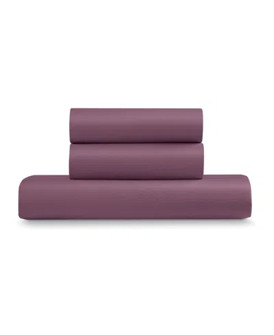 Ella Jayne Solid Microfiber 3-pc. Duvet Cover Set, Full/queen In Eggplant