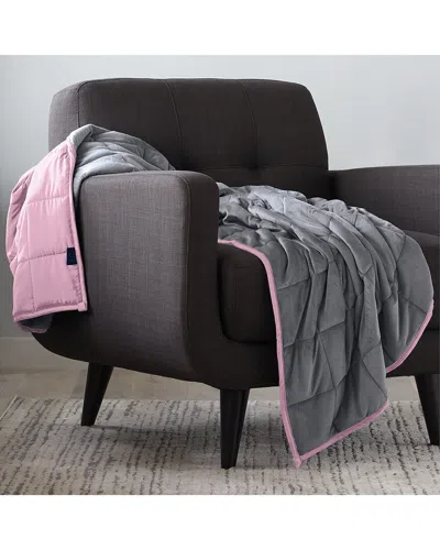Ella Jayne Reversible Weighted Anti-anxiety Blanket In Grey