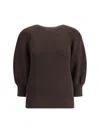 Ella Merino Wool Sweater In Brown