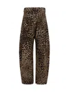 Ella Leopard-print Barrel Trousers In Multi