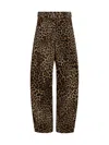Ella Leopard-print Barrel Trousers In Multi