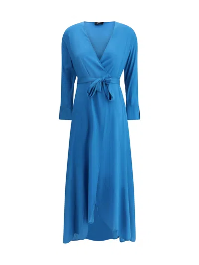 Ella Long Chemisier Dress In Blue