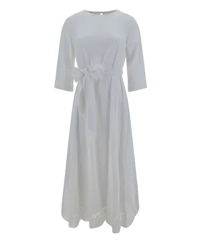 Ella Long Dress In Bianco