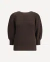 Ella Merino Wool Sweater In Brown