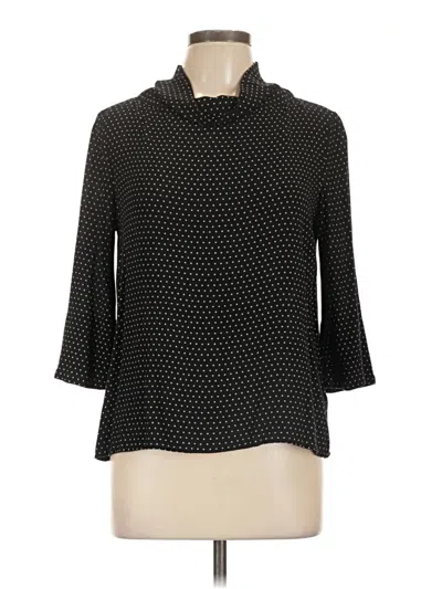 Pre-owned Ella Moss 3/4 Sleeve Blouse In Black