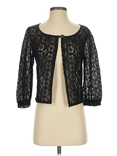 Pre-owned Ella Moss 3/4 Sleeve Blouse In Black