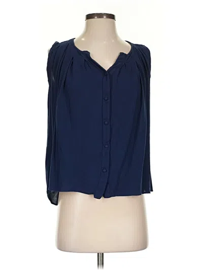 Pre-owned Ella Moss 3/4 Sleeve Blouse In Blue