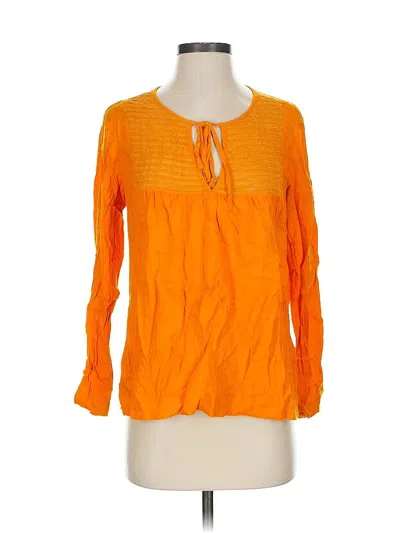 Pre-owned Ella Moss 3/4 Sleeve Blouse In Orange