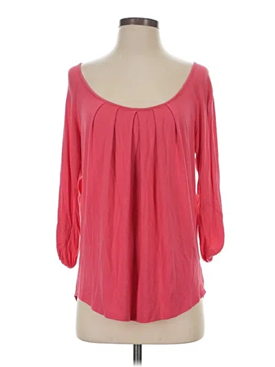 Pre-owned Ella Moss 3/4 Sleeve Blouse In Pink