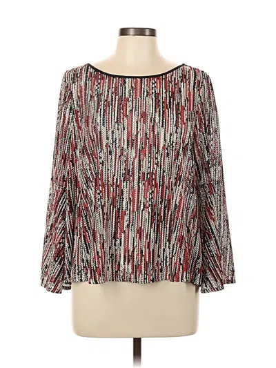 Pre-owned Ella Moss 3/4 Sleeve Blouse In Silver
