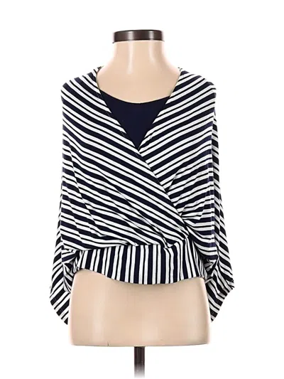 Pre-owned Ella Moss 3/4 Sleeve Blouse In White