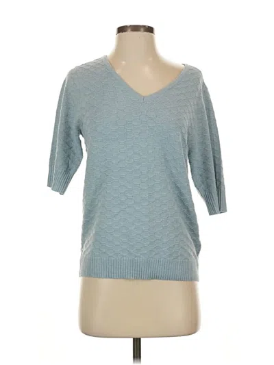 Pre-owned Ella Moss 3/4 Sleeve T-shirt In Blue