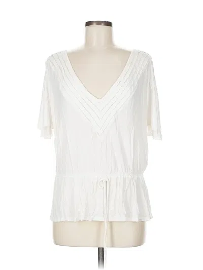 Pre-owned Ella Moss 3/4 Sleeve T-shirt In White