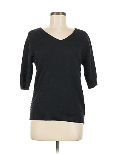 Pre-owned Ella Moss 3/4 Sleeve Top Black V Neck Tops