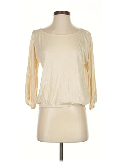 Pre-owned Ella Moss 3/4 Sleeve Top Ivory Boatneck Tops