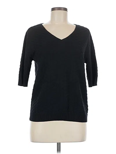 Pre-owned Ella Moss 3/4 Sleeve T-shirt In Black
