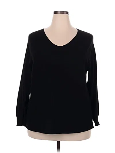 Pre-owned Ella Moss 3/4 Sleeve T-shirt In Black