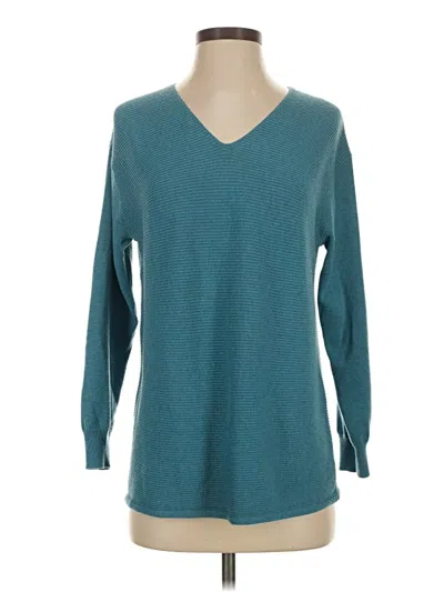Pre-owned Ella Moss 3/4 Sleeve T-shirt In Blue