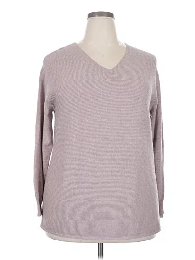 Pre-owned Ella Moss 3/4 Sleeve T-shirt In Gray