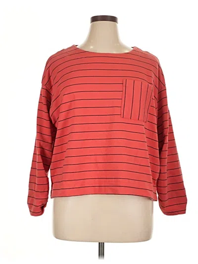 Pre-owned Ella Moss 3/4 Sleeve T-shirt In Red