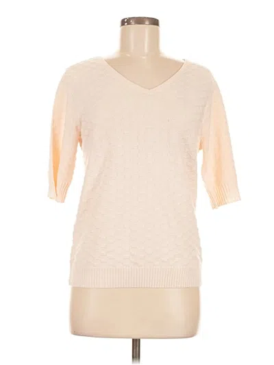 Pre-owned Ella Moss 3/4 Sleeve T-shirt In White