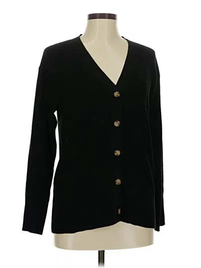Pre-owned Ella Moss Cardigan Sweater In Black