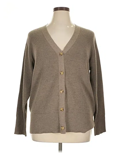 Pre-owned Ella Moss Cardigan Sweater In Brown