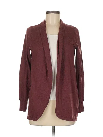 Pre-owned Ella Moss Cardigan Sweater In Burgundy