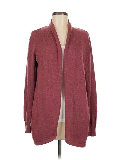 Pre-owned Ella Moss Cardigan Sweater In Burgundy