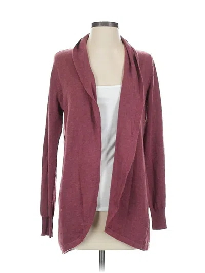 Pre-owned Ella Moss Cardigan Sweater In Burgundy