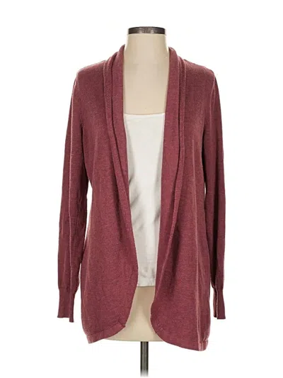Pre-owned Ella Moss Cardigan Sweater In Burgundy