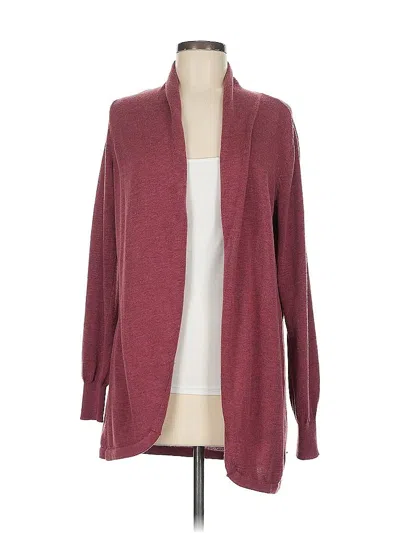 Pre-owned Ella Moss Cardigan Sweater In Burgundy