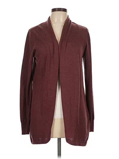 Pre-owned Ella Moss Cardigan Sweater In Burgundy