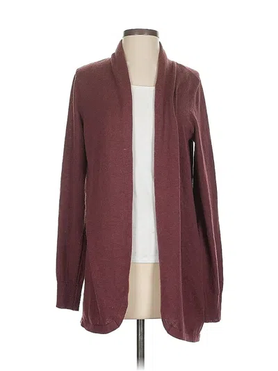 Pre-owned Ella Moss Cardigan Sweater In Burgundy