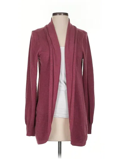 Pre-owned Ella Moss Cardigan Sweater In Burgundy