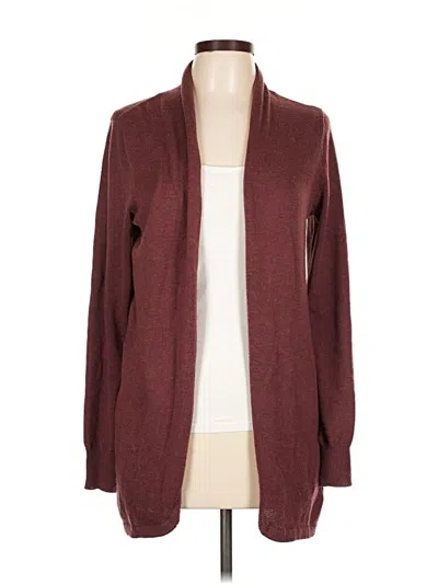 Pre-owned Ella Moss Cardigan Sweater In Burgundy