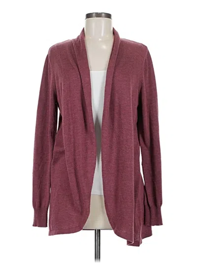Pre-owned Ella Moss Cardigan Sweater In Burgundy
