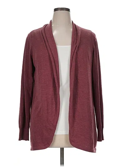 Pre-owned Ella Moss Cardigan Sweater In Burgundy