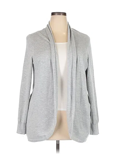 Pre-owned Ella Moss Cardigan Sweater In Gray