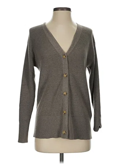 Pre-owned Ella Moss Cardigan Sweater In Gray