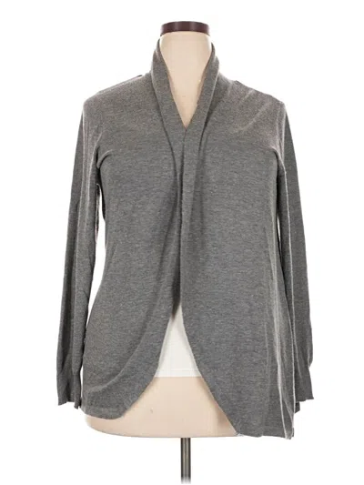 Pre-owned Ella Moss Cardigan Sweater In Gray